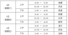 2017年北京市春季高中会考主要日程安排