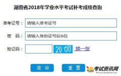 2018年湖南普通高中学业水平考试补考成绩查询入口已开通