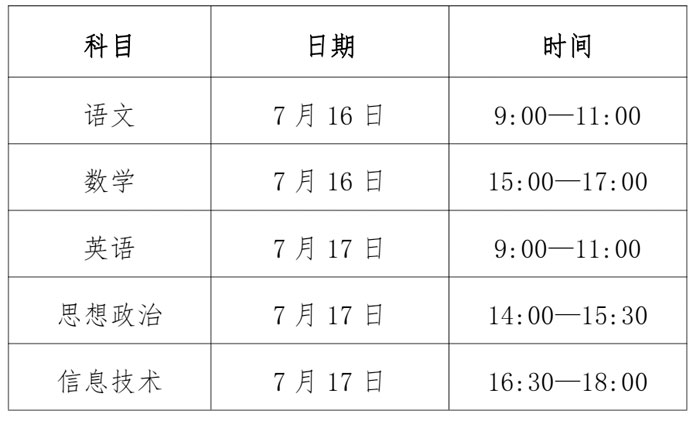 广西桂林2020年上半年普通高中学业水平考试时间