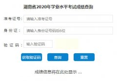 2020湖南高中学业水平考试成绩查询入口已开通 点击进入