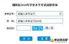 2018年湖南株洲高中学业水平考试成绩查询入口开通