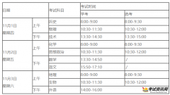 2018下半年浙江杭州会考时间及科目（已公布）